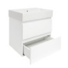 Koupelnová skříňka s keramickým umyvadlem SAT B-Way 59x50x45 cm bílý lesk BWAY260WU2BI
