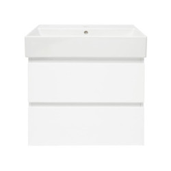 Koupelnová skříňka s keramickým umyvadlem SAT B-Way 59x50x45 cm bílý lesk BWAY260WU2BI