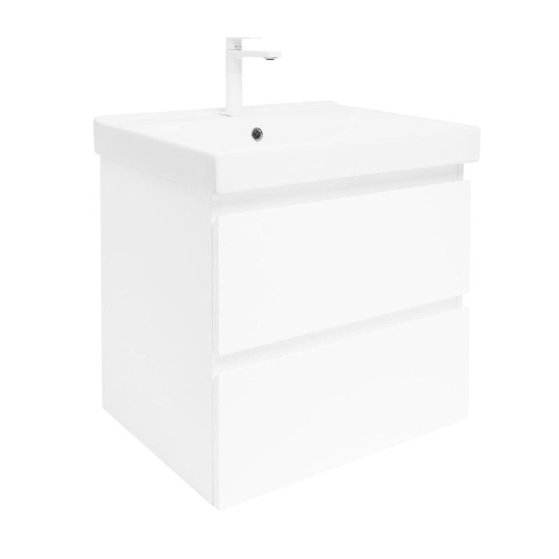 Koupelnová skříňka s umyvadlem SAT B-Way 59x50x45 cm bílá lesk BWAY260WU1BBI