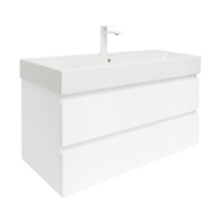 Koupelnová skříňka s umyvadlem SAT B-Way 99x50x45 cm bílá lesk BWAY2100WU2BBI