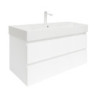Koupelnová skříňka s umyvadlem SAT B-Way 99x50x45 cm bílá lesk BWAY2100WU2BBI