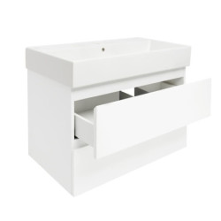 Koupelnová skříňka s umyvadlem SAT B-Way 79x50x45 cm bílá lesk BWAY280WU2BI