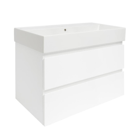 Koupelnová skříňka s umyvadlem SAT B-Way 79x50x45 cm bílá lesk BWAY280WU2BI