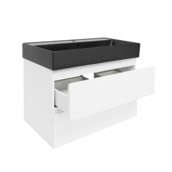 Koupelnová skříňka s umyvadlem SAT B-Way 79x50x45 cm bílá lesk BWAY280WU2BB