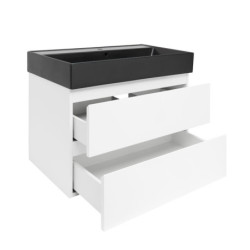 Koupelnová skříňka s umyvadlem SAT B-Way 79x50x45 cm bílá lesk BWAY280WU2BB