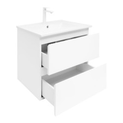 Koupelnová skříňka s krycí deskou SAT B-Way 59x50x45 cm bílá lesk BWAY260WU4B2
