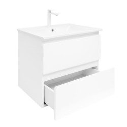 Koupelnová skříňka s krycí deskou SAT B-Way 59x50x45 cm bílá lesk BWAY260WU4B2