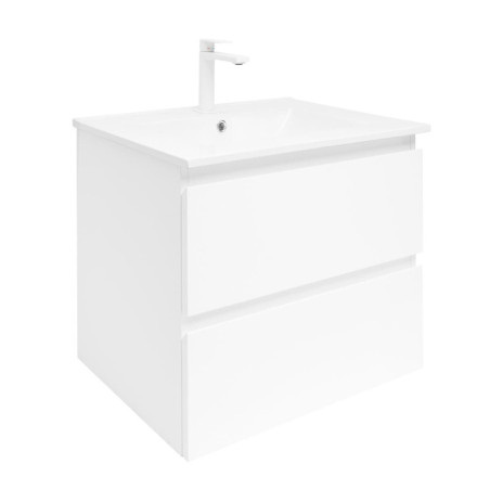 Koupelnová skříňka s krycí deskou SAT B-Way 59x50x45 cm bílá lesk BWAY260WU4B2