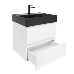 Koupelnová skříňka s umyvadlem SAT B-Way 59x50x45 cm bílá lesk BWAY260WU2B2B