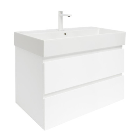 Koupelnová skříňka s umyvadlem SAT B-Way 79x50x45 cm bílá lesk BWAY280WU2BBI