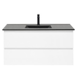 Koupelnová skříňka s keramickým umyvadlem SAT B-Way 99x50x45 cm bílá lesk BWAY2100WU4B2B