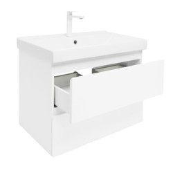 Koupelnová skříňka s umyvadlem SAT B-Way 79x50x45 cm bílá lesk BWAY280WU1BBI