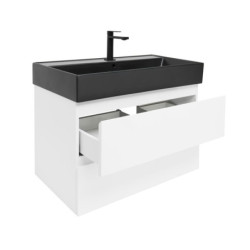 Koupelnová skříňka s umyvadlem SAT B-Way 79x50x45 cm bílá lesk BWAY280WU2B2B