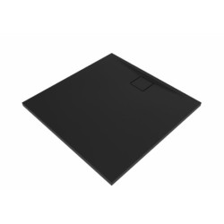 Sprchová vanička čtvercová SAT Vision 90x90 cm litý mramor černá SATSVVI90QC