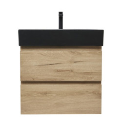 Koupelnová skříňka 2 zásuvková s umyvadlem SAT B-Way 59x50x45 cm dub mat BWAY260OAKU2B2B
