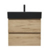 Koupelnová skříňka 2 zásuvková s umyvadlem SAT B-Way 59x50x45 cm dub mat BWAY260OAKU2B2B