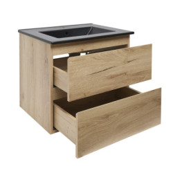 Koupelnová skříňka 2 zásuvková s umyvadlem SAT B-Way 59x50x45 cm dub mat BWAY260OAKU4B