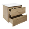 Koupelnová skříňka 2 zásuvková s umyvadlem SAT B-Way 59x50x45 cm dub mat BWAY260OAKU4BI