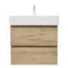 Koupelnová skříňka 2 zásuvková s umyvadlem SAT B-Way 59x50x45 cm dub mat BWAY260OAKU2BBI