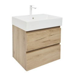 Koupelnová skříňka 2 zásuvková s umyvadlem SAT B-Way 59x50x45 cm dub mat BWAY260OAKU2BBI