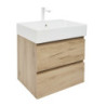 Koupelnová skříňka 2 zásuvková s umyvadlem SAT B-Way 59x50x45 cm dub mat BWAY260OAKU2BBI