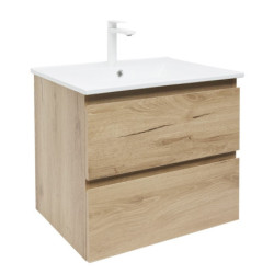 Koupelnová skříňka 2 zásuvková s umyvadlem SAT B-Way 59x50x45 cm dub mat BWAY260OAKU4B2