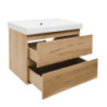 Koupelnová skříňka 2 zásuvková s umyvadlem SAT B-Way 79x50x45 cm dub mat BWAY280OAKU1BI