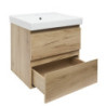 Koupelnová skříňka 2 zásuvková s umyvadlem SAT B-Way 59x50x45 cm dub mat BWAY260OAKUU1