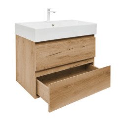 Koupelnová skříňka 2 zásuvková s umyvadlem SAT B-Way 79x50x45 cm dub mat BWAY280OAKU2BBI