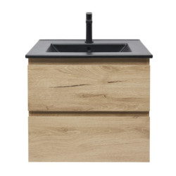 Koupelnová skříňka 2 zásuvková s umyvadlem SAT B-Way 59x50x45 cm dub mat BWAY260OAKU4B2B