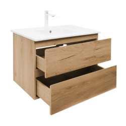 Koupelnová skříňka 2 zásuvková s umyvadlem SAT B-Way 79x50x45 cm dub mat BWAY280OAKU4B2