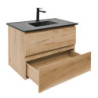 Koupelnová skříňka 2 zásuvková s umyvadlem SAT B-Way 79x50x45 cm dub mat BWAY280OAKU4B2B