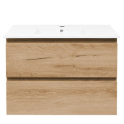 Koupelnová skříňka 2 zásuvková s umyvadlem SAT B-Way 79x50x45 cm dub mat BWAY280OAKU4BI