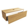 Koupelnová skříňka s krycí deskou SAT Feel 100x30x46 cm medový dub mat SATFEEL100DMD