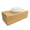 Koupelnová skříňka s krycí deskou SAT Feel 100x30x46 cm medový dub mat SATFEEL100DMD