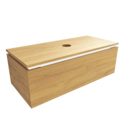 Koupelnová skříňka s krycí deskou SAT Feel 100x30x46 cm medový dub mat SATFEEL100DMD