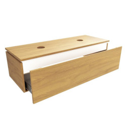 Koupelnová skříňka s krycí deskou SAT Feel 120x30x46 cm medový dub mat SATFEEL120DMD