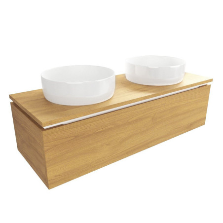 Koupelnová skříňka s krycí deskou SAT Feel 120x30x46 cm medový dub mat SATFEEL120DMD