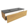 Koupelnová skříňka s žulovou krycí deskou SAT Feel 120x30x46 cm medový dub mat SATFEEL120DMZ