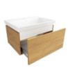 Koupelnová skříňka s umyvadlem SAT Feel 60x30x46 cm medový dub mat SATFEEL60DMU4
