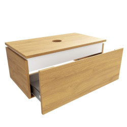 Koupelnová skříňka s krycí deskou SAT Feel 80x30x46 cm medový dub mat SATFEEL80DMD