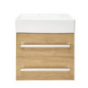 Koupelnová skříňka s umyvadlem SAT Cube Way 60x53x46 cm dub Hickory mat CUBE46602DHSATCW