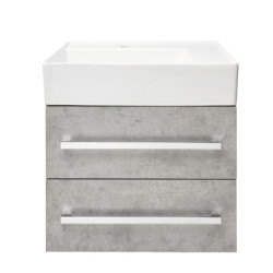 Koupelnová skříňka s umyvadlem SAT Cube Way 60x53x46 cm beton mat CUBE46602BESATCW