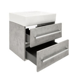 Koupelnová skříňka s umyvadlem SAT Cube Way 60x53x46 cm beton mat CUBE46602BESATCWL