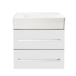 Koupelnová skříňka s umyvadlem SAT Cube Way 60x53x46 cm bílá lesk CUBE46602BISATCWL