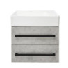 Koupelnová skříňka s umyvadlem a černou úchytkou SAT Cube Way 60x53x46 cm beton mat CUBE46C602BESATCW