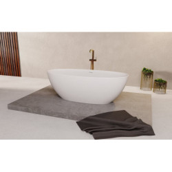 Volně stojící vana Polysan NOYA 170x76 cm solid surface levá i pravá orientace bílá matná 92330