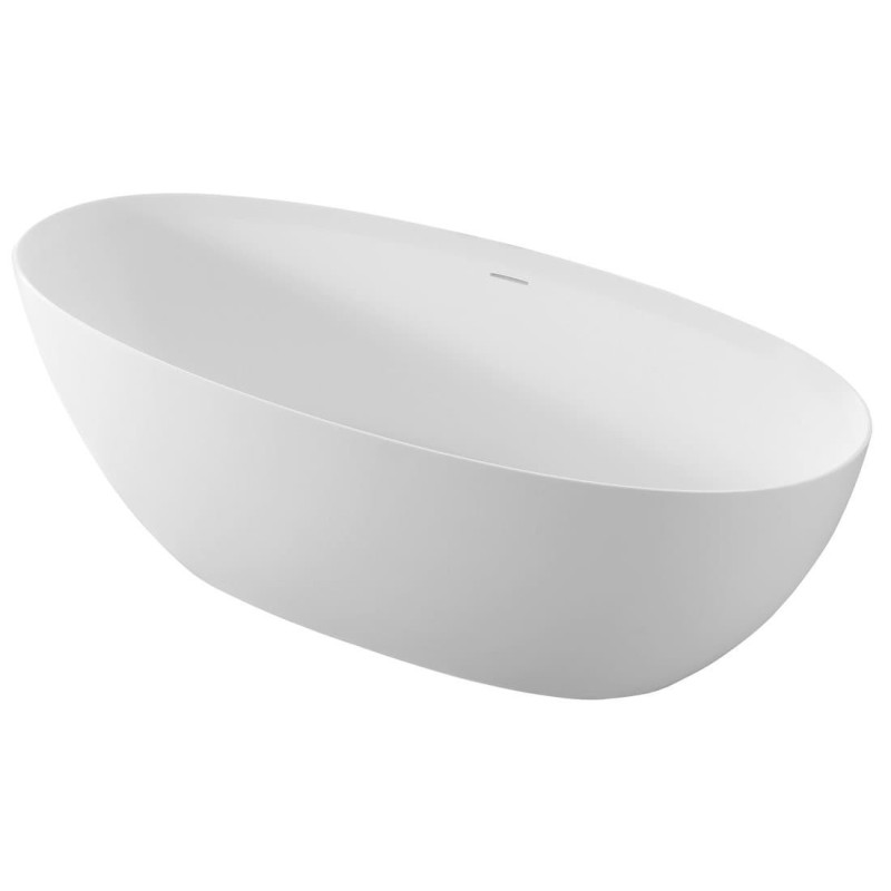 Volně stojící vana Polysan NOYA 170x76 cm solid surface levá i pravá orientace bílá matná 92330