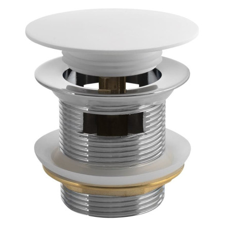 Vanová výpust 6/4" Polysan click clack, rockstone, bílá matná 72195