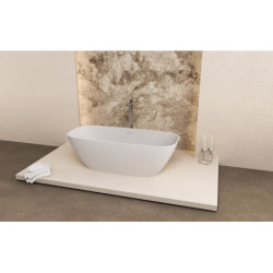 Volně stojící vana Polysan MEDINA 165x70 cm solid surface levá i pravá orientace bílá matná 92430